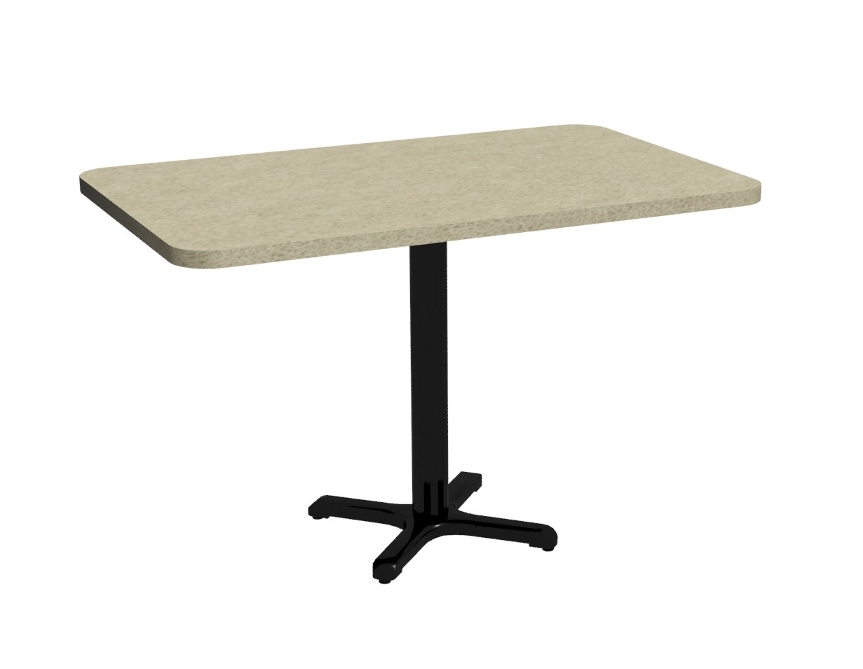 42" Round Restaurant Bar Height Table with Black Laminate Top and Foot Ring 