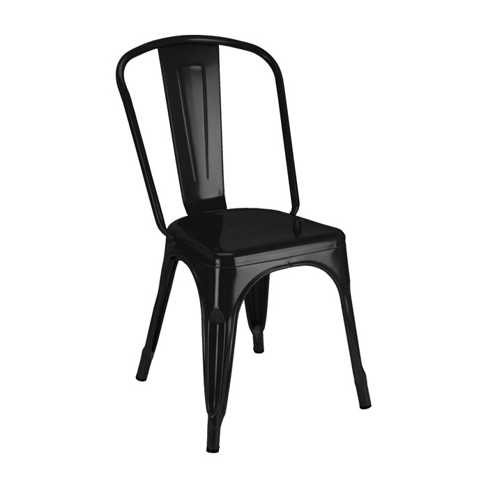 Calais Metal Dining Chair - Black