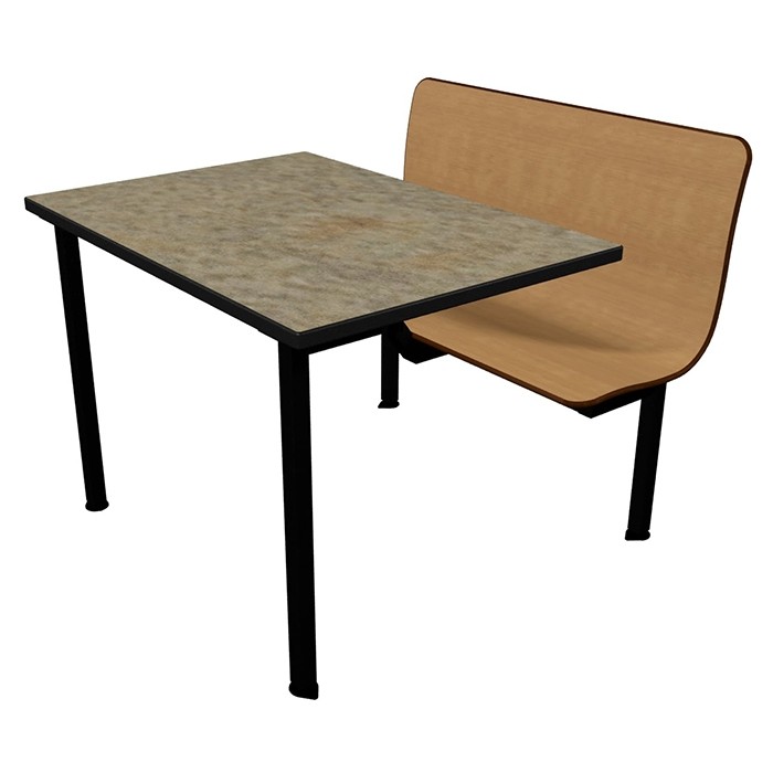 Monticello Maple benches, Bronze Legacy table top with Black Dur-A-Edge®