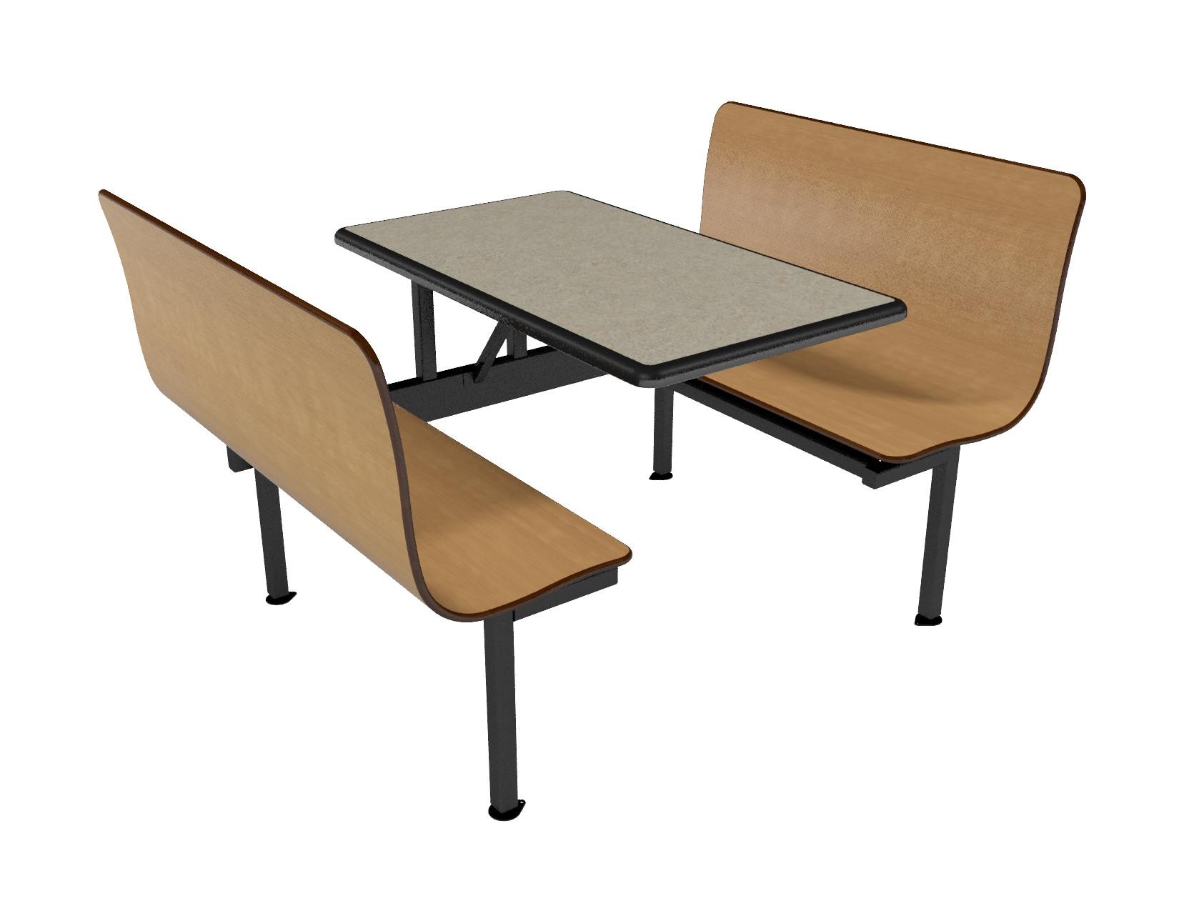 Monticello Maple benches, Bronze Legacy table top with Black Dur-A-Edge®
