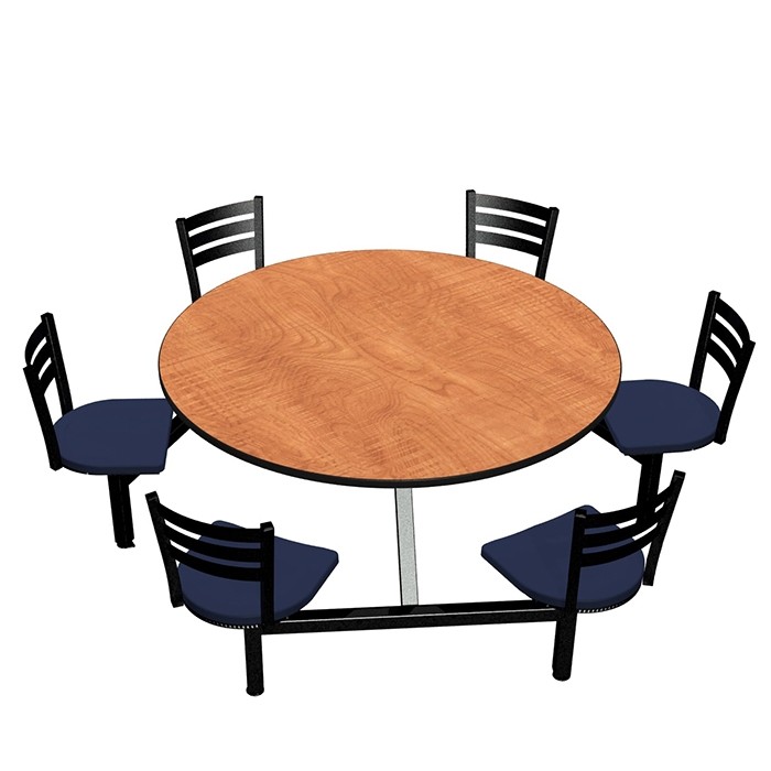 Wild Cherry laminate table top, Black Dur-A-Edge®, Quest chairhead with Atlantis seat