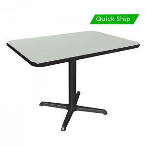 Dove Grey laminate table top, Black vinyl edge