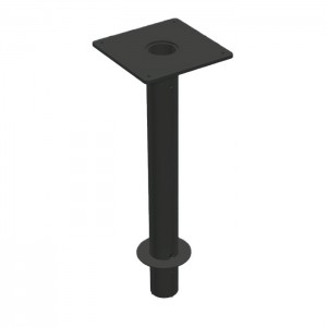 Aurora Dining Height Grout-In Table Base - Onyx Black