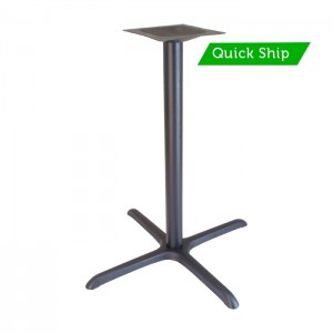 36" x 36" bar height table base - Onyx Black