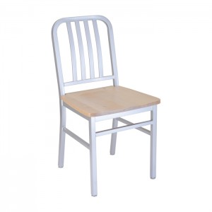 Silver Bullet frame with natural beech seat, front angle