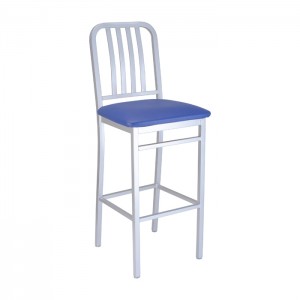 Silver Bullet frame with Blue Jay vinyl seat, front angle