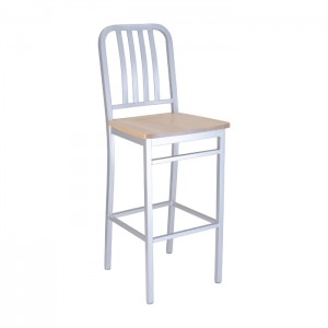 Silver Bullet frame with natural beech seat, front angle view