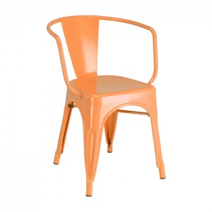 Orange Calais arm chair - front angle