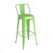 Calais Low Back Barstool - green - front angle