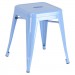 Calais metal dining stool - blue
