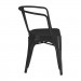 Calais arm chair - side angle - black