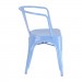 Calais arm chair - side angle - blue