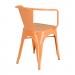 Orange Calais arm chair - back angle