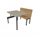 Monticello Maple benches, Bronze Legacy table top with matching laminate edge