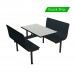 42" Contour unit with Graphite Nebula bench and Dove Grey table top