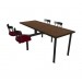 Windswept Bronze laminate table top, Black Dur-A-Edge® and Country chairhead with Burgundy composite seat