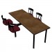 Windswept Bronze laminate table top, Black Dur-A-Edge® and Country chairhead with Burgundy composite seat
