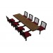 Windswept Bronze laminate table, Black Dur-A-Edge, Latitude chairhead with New Burgundy Seat