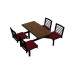 Windswept Bronze laminate table, Black Dur-A-Edge, Latitude chairhead with New Burgundy seat