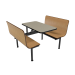 Monticello Maple benches, Bronze Legacy table top with Black Vinyl Edge