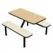 Island Bench & Table 48" - Tungsten Ev laminate table - Desert Zephyr laminate bench