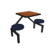 Jupiter Two Seat with Wild Cherry laminate Black Dur-A-Edge table and Atlantis composite seat