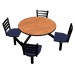  Wild Cherry laminate table top, Black Dur-A-Edge® , Encore chairhead with Atlantis seat