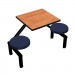 Jupiter Two Seat with Wild Cherry laminate Black Dur-A-Edge table and Atlantis composite seat