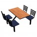 Wild Cherry laminate table top, Black Dur-A-Edge®, Encore chairhead with Atlantis seat