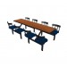 Wild Cherry laminate table top, Black Dur-A-Edge®, Country chairhead with Atlantis seat